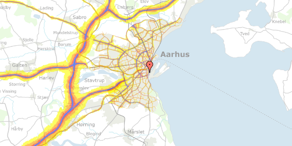 Trafikstøjkort på Bülowsgade 69, 3. th, 8000 Aarhus C