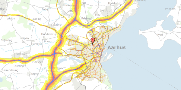 Trafikstøjkort på Haveforeningen Charlottehøj 30, 8210 Aarhus V