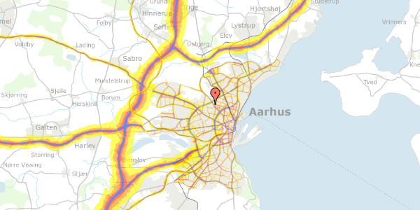 Trafikstøjkort på Haveforeningen Charlottehøj 102, 8210 Aarhus V