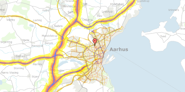 Trafikstøjkort på Haveforeningen Charlottehøj 110, 8210 Aarhus V