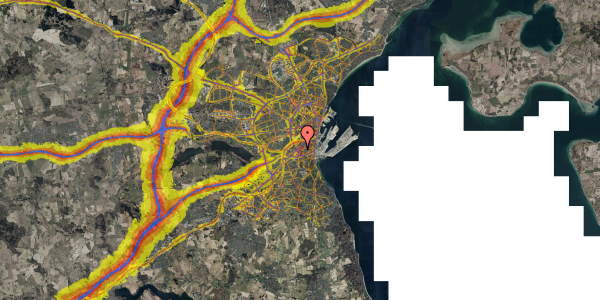 Trafikstøjkort på Chr. Wærums Gade 4, 2. th, 8000 Aarhus C