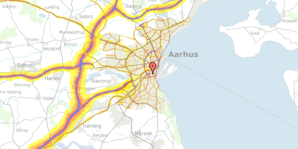 Trafikstøjkort på Chr. Wærums Gade 6, 2. tv, 8000 Aarhus C