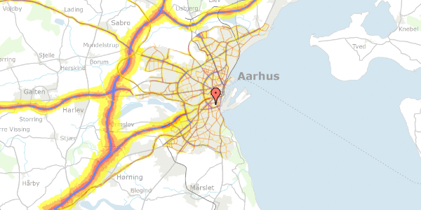 Trafikstøjkort på Chr. Wærums Gade 11A, 4. th, 8000 Aarhus C