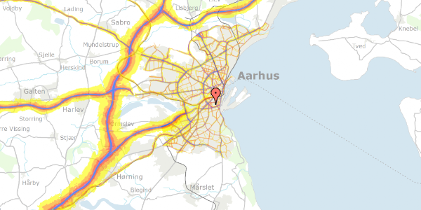 Trafikstøjkort på Chr. Wærums Gade 15, 3. tv, 8000 Aarhus C