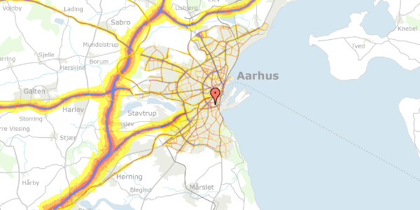 Trafikstøjkort på Chr. Wærums Gade 15, 4. tv, 8000 Aarhus C