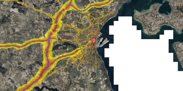 Trafikstøjkort på Chr. Wærums Gade 19, 2. th, 8000 Aarhus C