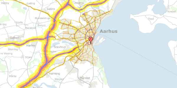 Trafikstøjkort på Chr. Wærums Gade 29, 1. th, 8000 Aarhus C