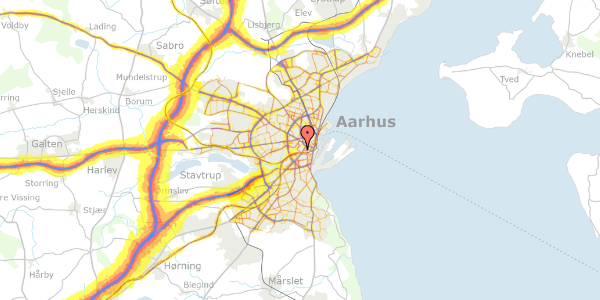 Trafikstøjkort på Christen Købkes Gade 3, 2. tv, 8000 Aarhus C