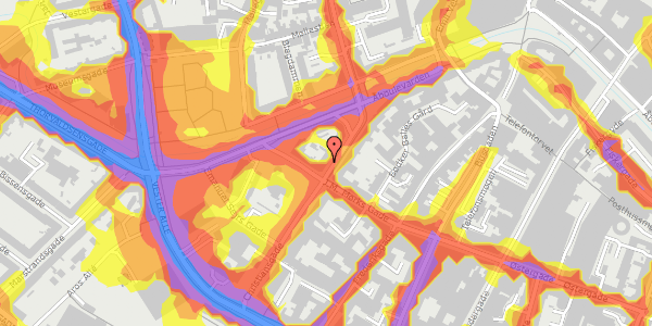 Trafikstøjkort på Christiansgade 25, 3. th, 8000 Aarhus C