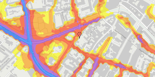 Trafikstøjkort på Christiansgade 26, 3. , 8000 Aarhus C