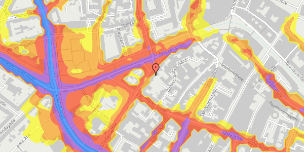 Trafikstøjkort på Christiansgade 28, 3. tv, 8000 Aarhus C