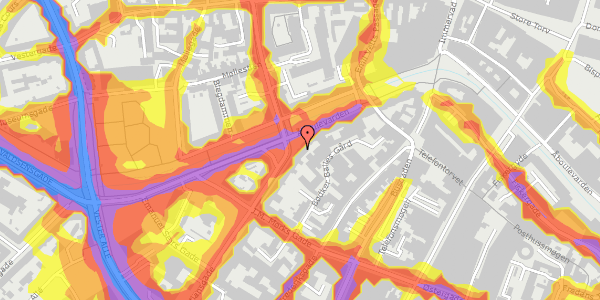 Trafikstøjkort på Christiansgade 32, 3. th, 8000 Aarhus C