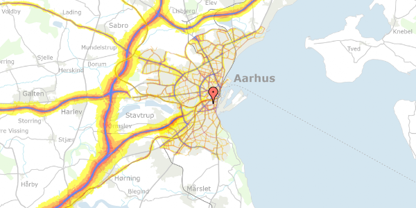 Trafikstøjkort på Dannebrogsgade 10, 3. tv, 8000 Aarhus C