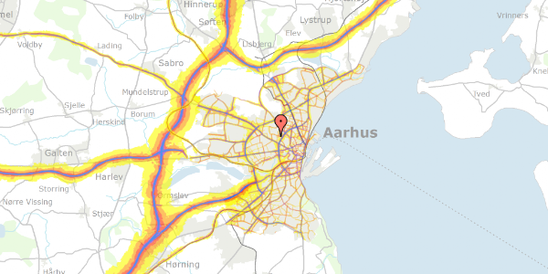 Trafikstøjkort på Duevej 17, 8210 Aarhus V