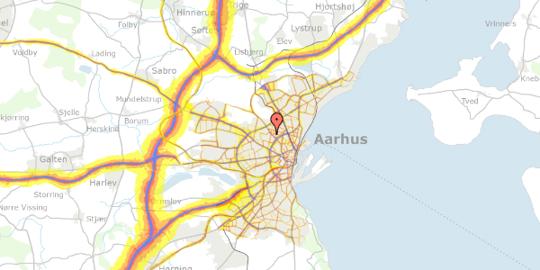 Trafikstøjkort på Dybedalen 3, 13. th, 8210 Aarhus V