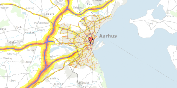 Trafikstøjkort på Eckersbergsgade 21, 3. th, 8000 Aarhus C