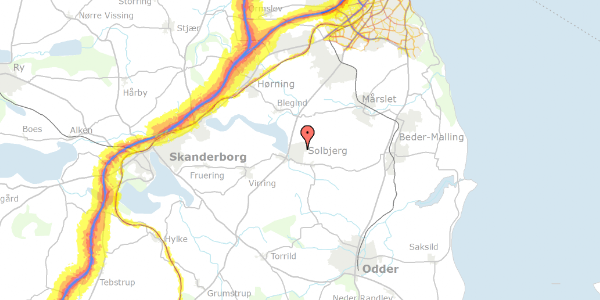 Trafikstøjkort på Egevangen 106, 8355 Solbjerg