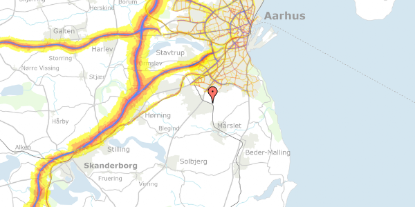 Trafikstøjkort på Egevænget 26, 8310 Tranbjerg J