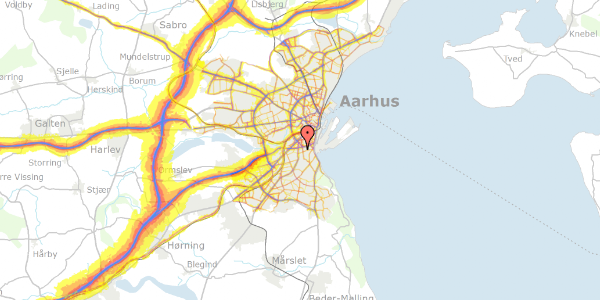 Trafikstøjkort på Ellemarksvej 17, 8000 Aarhus C