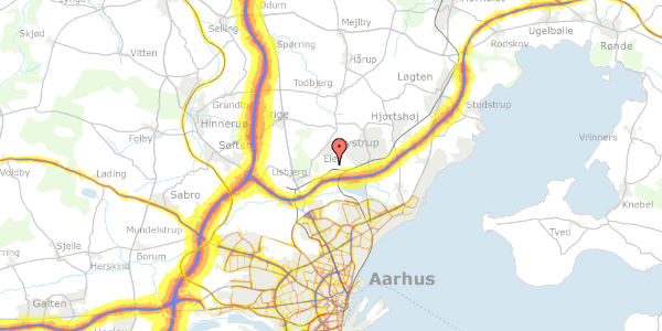 Trafikstøjkort på Elstedvej 99, 8200 Aarhus N