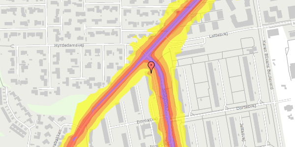 Trafikstøjkort på Emmasvej 10, 2. th, 8220 Brabrand