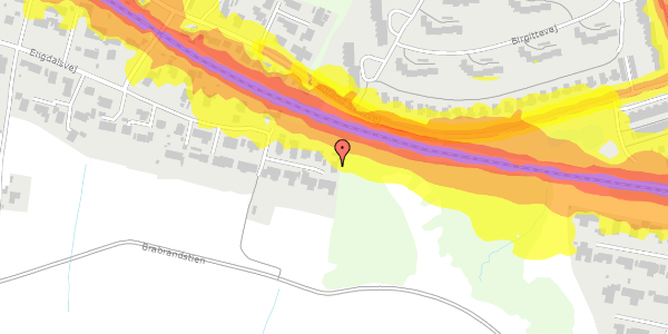 Trafikstøjkort på Engdalsvej 121, 8220 Brabrand