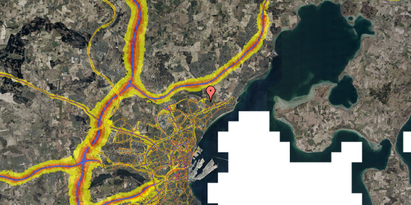 Trafikstøjkort på Engholms Allé 66, 8240 Risskov