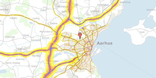 Trafikstøjkort på Februarvej 37, 8210 Aarhus V