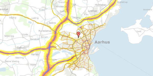 Trafikstøjkort på Februarvej 44, 8210 Aarhus V