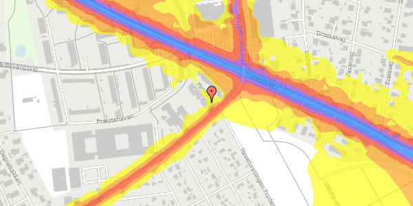 Trafikstøjkort på Fenrisvej 63, 8210 Aarhus V