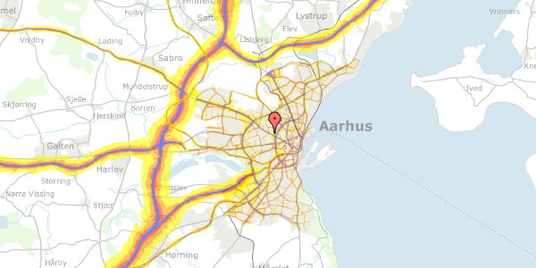 Trafikstøjkort på Fenrisvej 69, 8210 Aarhus V