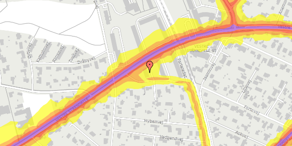 Trafikstøjkort på Forteledet 3, 8240 Risskov