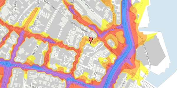 Trafikstøjkort på Fredens Torv 5, 3. , 8000 Aarhus C