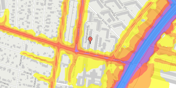 Trafikstøjkort på Frederik Barfoeds Vej 59, 8210 Aarhus V