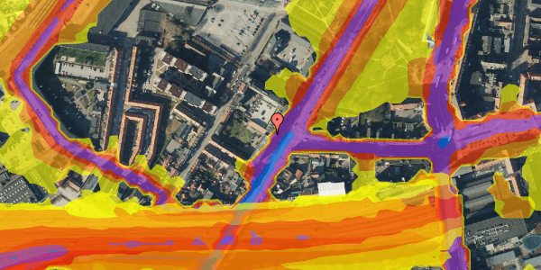 Trafikstøjkort på Frederiks Allé 28, 4. g, 8000 Aarhus C