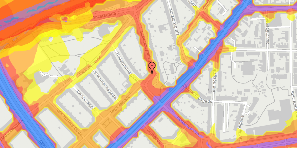 Trafikstøjkort på Frederiksbjerg Torv 8, 1. , 8000 Aarhus C