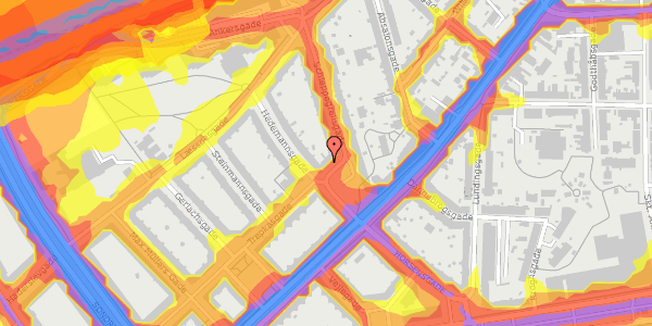 Trafikstøjkort på Frederiksbjerg Torv 10, 1. , 8000 Aarhus C