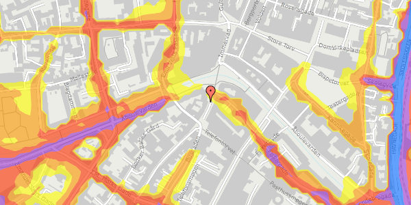 Trafikstøjkort på Frederiksgade 12, st. 4, 8000 Aarhus C