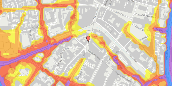 Trafikstøjkort på Frederiksgade 16, kl. , 8000 Aarhus C