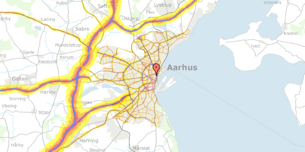 Trafikstøjkort på Frue Kirkeplads 1, 1. 11, 8000 Aarhus C