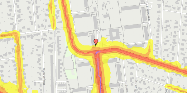 Trafikstøjkort på Fuglebakkevej 80, st. th, 8210 Aarhus V