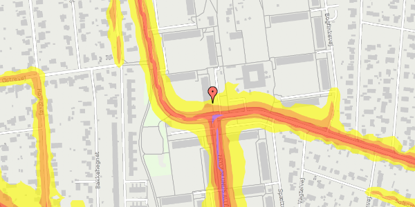 Trafikstøjkort på Fuglebakkevej 80, 2. th, 8210 Aarhus V