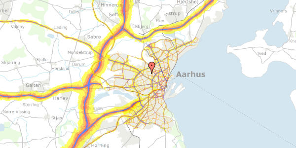 Trafikstøjkort på Fuglebakkevej 104, 2. th, 8210 Aarhus V