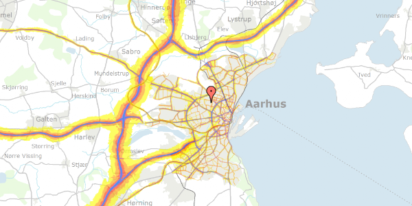 Trafikstøjkort på Fuglebakkevej 106, st. mf, 8210 Aarhus V