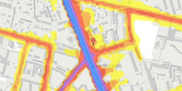 Trafikstøjkort på Funch Thomsens Gade 5, 1. tv, 8200 Aarhus N