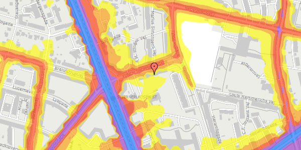 Trafikstøjkort på Funch Thomsens Gade 10, 3. th, 8200 Aarhus N