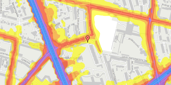 Trafikstøjkort på Funch Thomsens Gade 16, 1. tv, 8200 Aarhus N