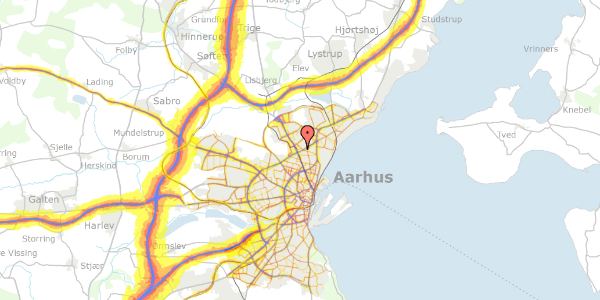 Trafikstøjkort på Fyrkatvej 4, st. th, 8200 Aarhus N