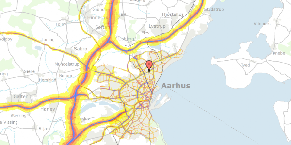 Trafikstøjkort på Fyrkatvej 5, 1. th, 8200 Aarhus N