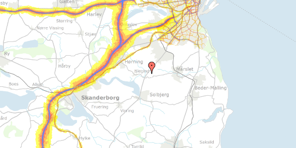 Trafikstøjkort på Gammel Horsensvej 60, 8310 Tranbjerg J